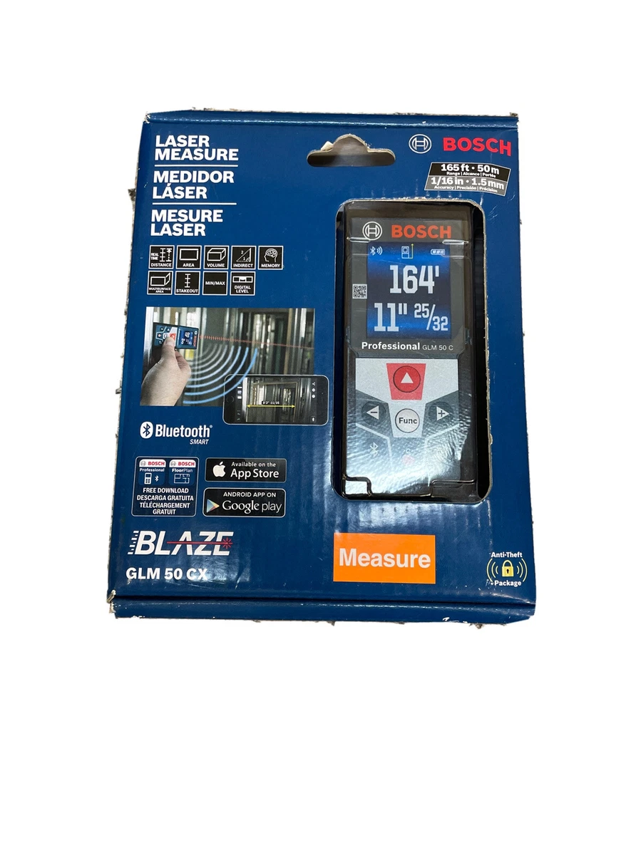 Medidor láser alcance 50m con bluetooth bosch glm 50 c