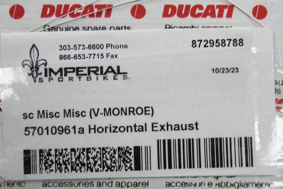 Ducati Monster S2R 800 1000 S4R 原始设备制造商前水平排气管全新! — 第 3/4 张图片