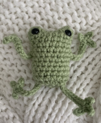 Frog leggy crochet | frog plush | stress ball | desk pet | cottage core | handma