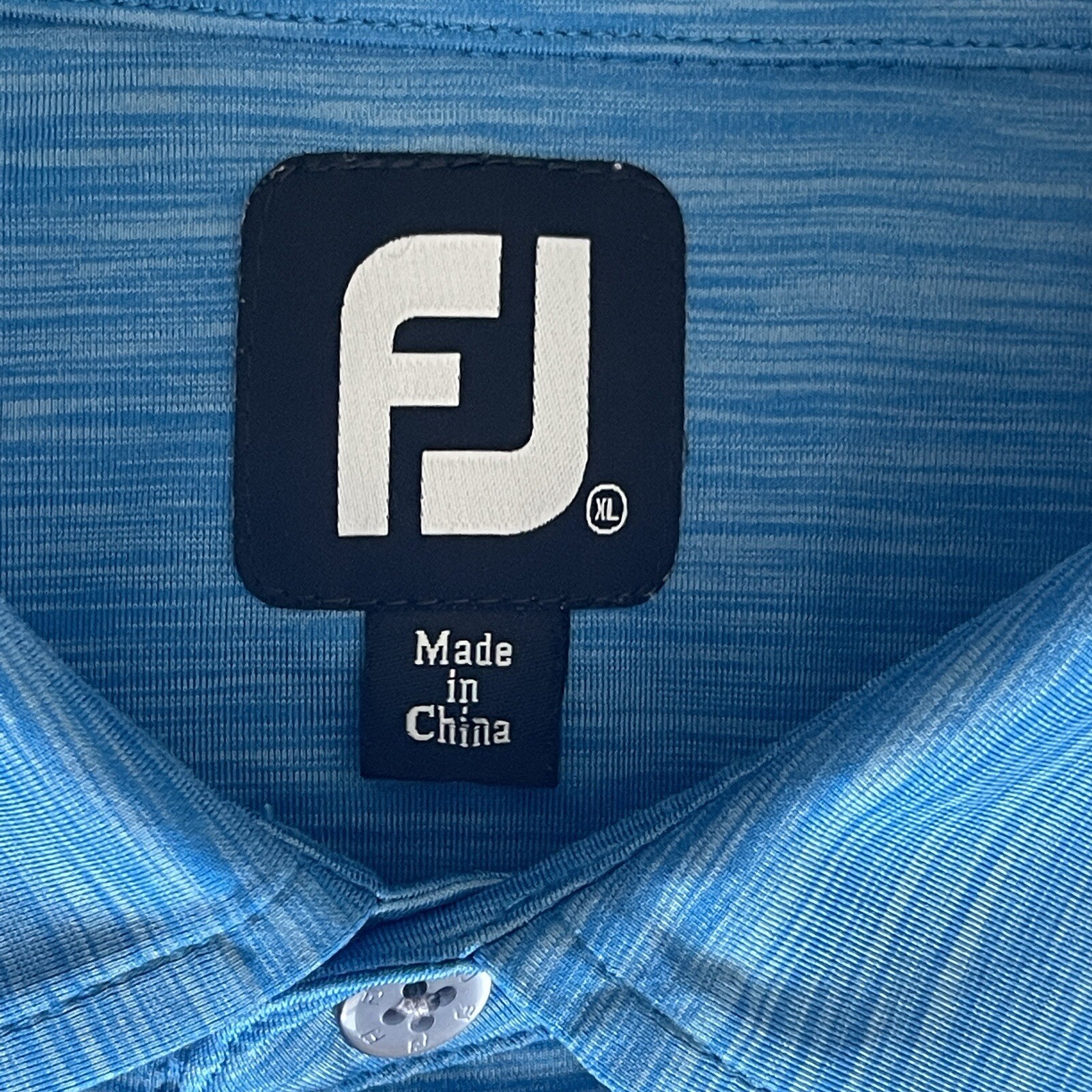 FootJoy FJ Mens XL Golf Polo Shirt Blue Heather L… - image 3