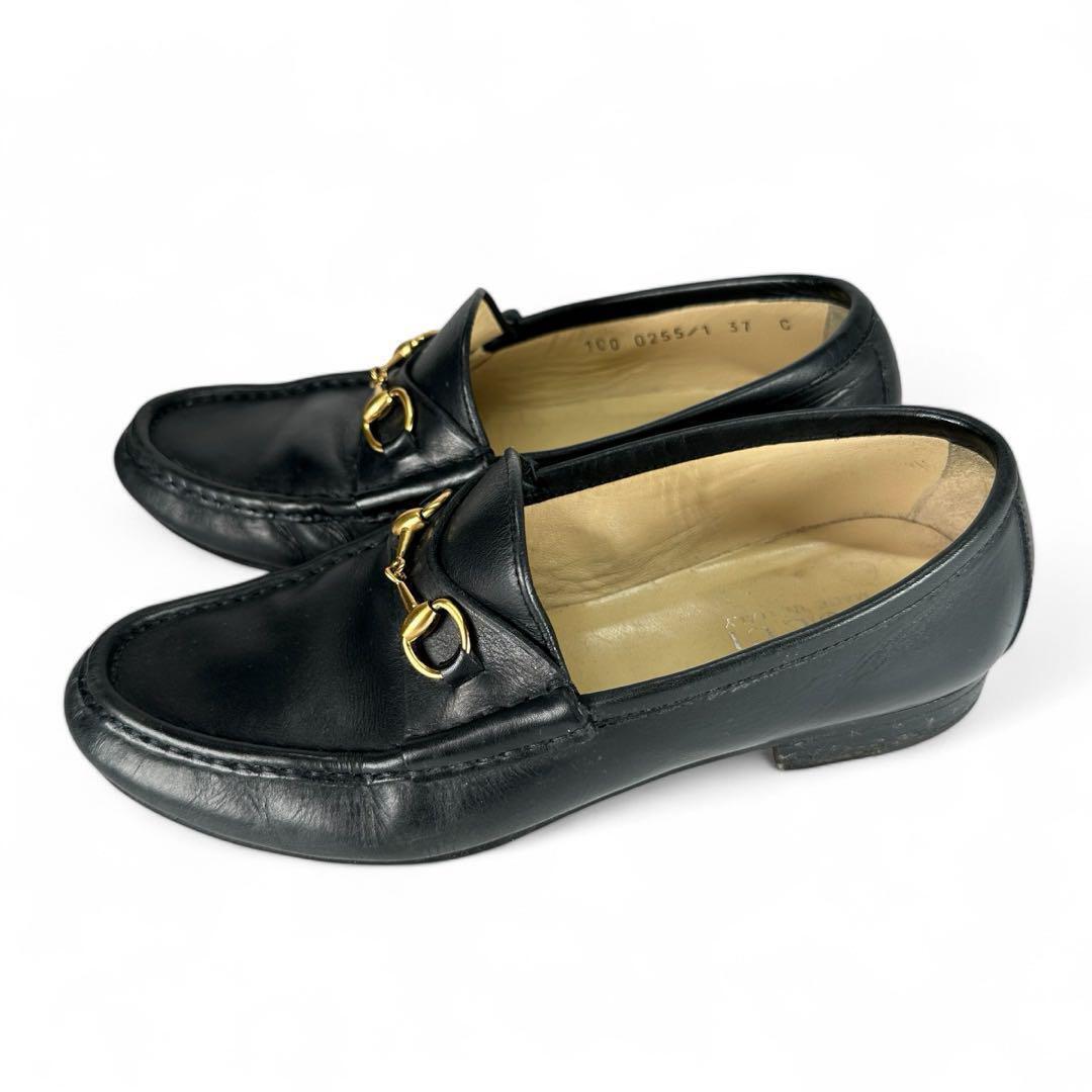 Gucci Horsebit Loafers Gold Hardware Leather Black Size 37 Gucci Horsebit Loafers Gold Hardware Leather Black Size 37