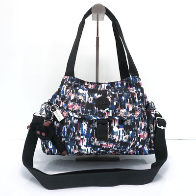 Kipling Felix L Large Handbag Crossbody Polyester HB7680 Brush Strokes $134 NWT