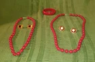 Vintage 7 Piece Monet Costume Jewelry - Earrings, Necklace, Bracelet