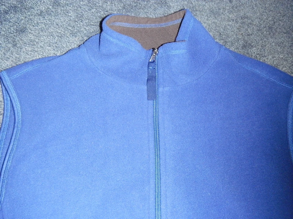 Chaleco polar Club Room para hombre XL azul cremallera completa simulación ligero sin mangas Foto 3 de 4