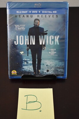 John Wick Chapter 1 Movie Blu-Ray Keanu Reeves Chad Stahelski 2014 NEW SEALED