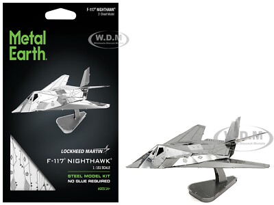 LOCKHEED MARTIN F-117 NIGHTHAWK AIRCRAFT STEEL MODEL KIT BY METAL EARTH MMS164