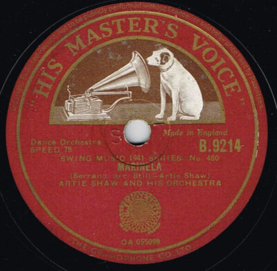 SCHELLACK Artie Shaw And His Orchestra I Cover The Waterfront / Marinela