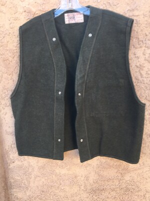 Vintage FILSON USA Men's Forest Green Mackinaw Wool Vest