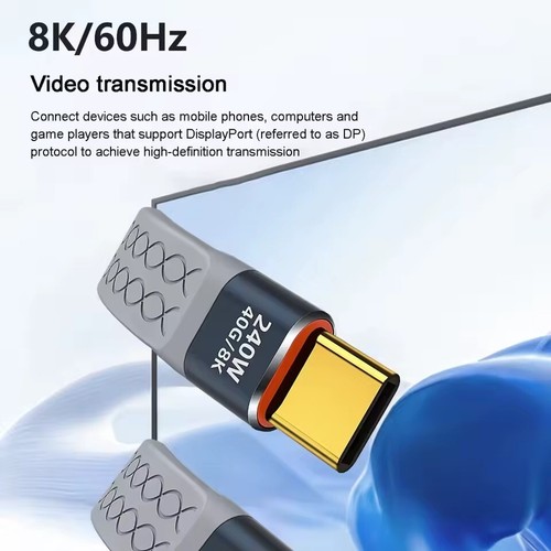 USB-C auf USB-C Kurz Daten und Lade-Kabel USB 4 Gen 3 Schnellladefunktion - Bild 4 von 10