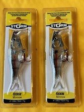 Lot of 2 Storm Live Kickin Swimbait 4”3/8 oz  Gizzard Shad
