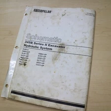 Caterpillar 345B Excavator Hydraulic System Schematic Diagram Shop Manual repair