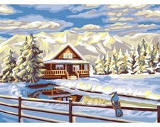 "Winter Printed Needlepoint Tapestry Canvas 10519