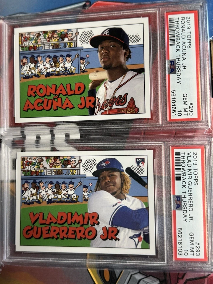 PSA Graded 2019 TOPPS 1992 KIDS TBT Set ACUNA SOTO TATIS GUERRERO JR RC PR 583! - Image 2 of 4