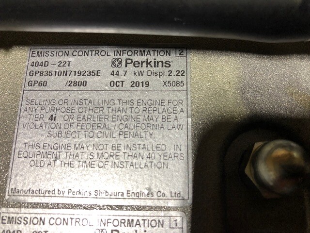 Perkins Diesel Engine 404C-22T Same As Cat 3024 TURBO used In Skid Steer