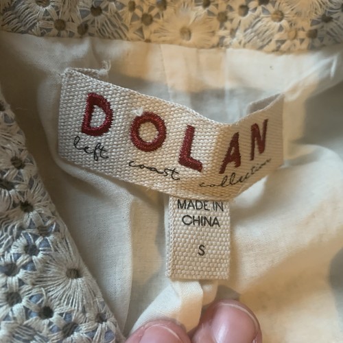 Giacca ANTHROPOLOGIE Dolan donna taglia small S nuova $158 occhiello moto blu chiaro - Foto 9 di 10