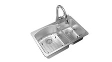 Glacier Bay VT3322G2-2A All-in-One Drop-in/Undermount Kitchen Sink LOCAL ONLY