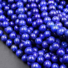 Bead Natural Lapis Lazuli Lot of 3 strands 7 in long 10mm round LL20