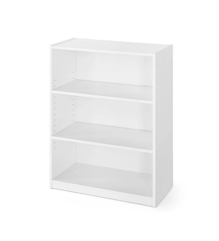 Mainstays 3-Shelf Bookcase With Adjustable Shelves, White - Image 2 of 4