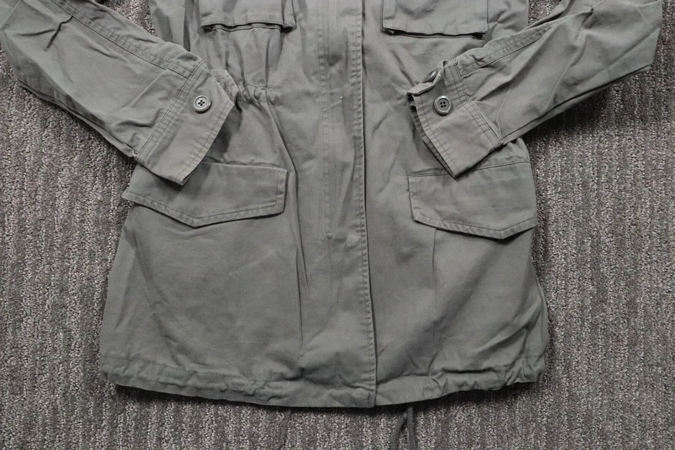 Chaqueta estilo militar BB Dakota cremallera completa cordón cintura exterior para mujer S Foto 2 de 4