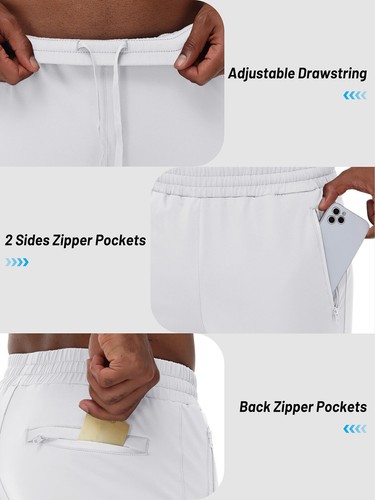 Men's Fleece Lined Jogger Sweatpants Water Resistant Winter Warm Athletic Pants - Picture 60 of 76
