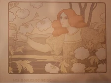 Paul Berthon Litho Les Boules De Neige 1900