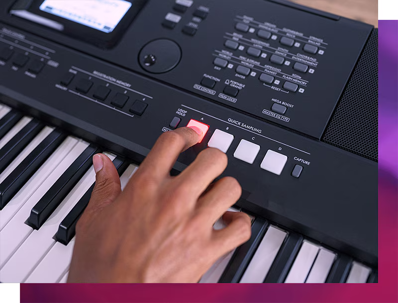 Yamaha PSR-E473 61-Key High-Level Portable Keyboard Black