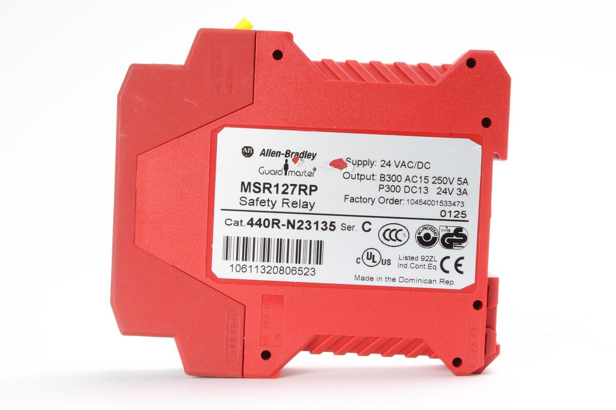 Allen-Bradley MSR127RP GuardMaster Safety Relay 440R-N23135 Allen-Bradley MSR127RP GuardMaster Safety Relay 440R-N23135