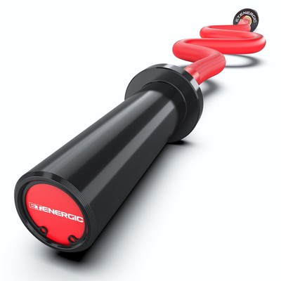 E.T.ENERGIC 47'' Olympic Super EZ Curl Bar 500-lbs Capacity Steel Barbell Suit...