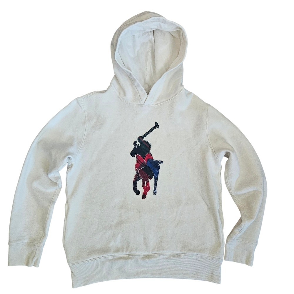 Polo Ralph Lauren Boys Patchwork Pony Polo Hoodie Sz 14-16