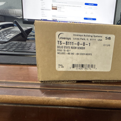 Invensys Building Systems TS-8111 Solid State Room Sensor, Beige TS-8111-0-0-1