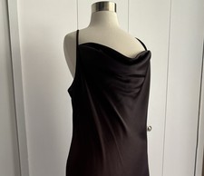 NWT bebe little black satin slip dress