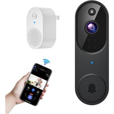 Wireless Wi-Fi Video Doorbell Camera with Two-Way Audio  Night Vision