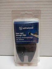 2 Attwood Pole Light Storage Clips Marine Boat 7571L7 Mount Holder Clamp Bracket