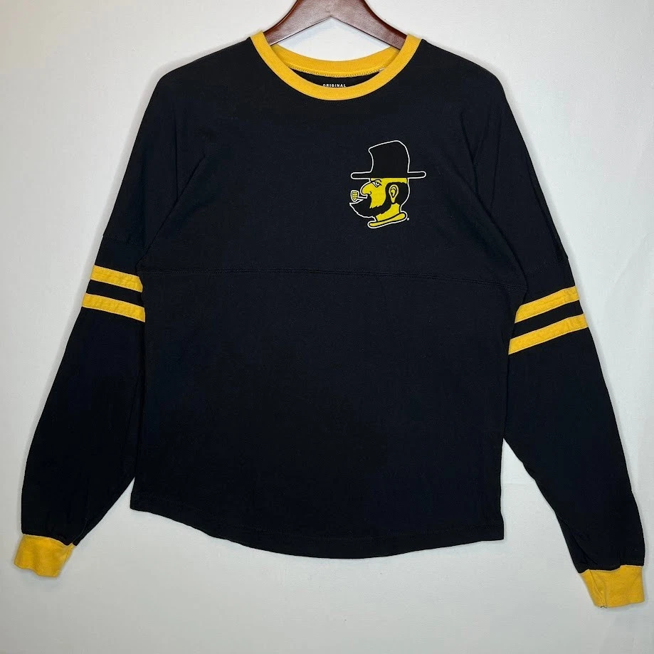 Camiseta Colegial League S Negra App State Manga Larga Spirit Foto 3 de 4