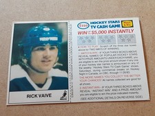 1983-84 Esso #21 NHL Hockey Card TOR Gas TML Buds RICK VAIVE Toronto Maple Leafs