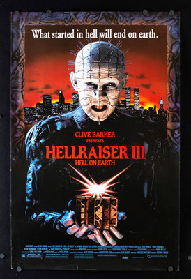 Hellraiser III Hell On Earth Original One Sheet Movie Poster 27 x 41