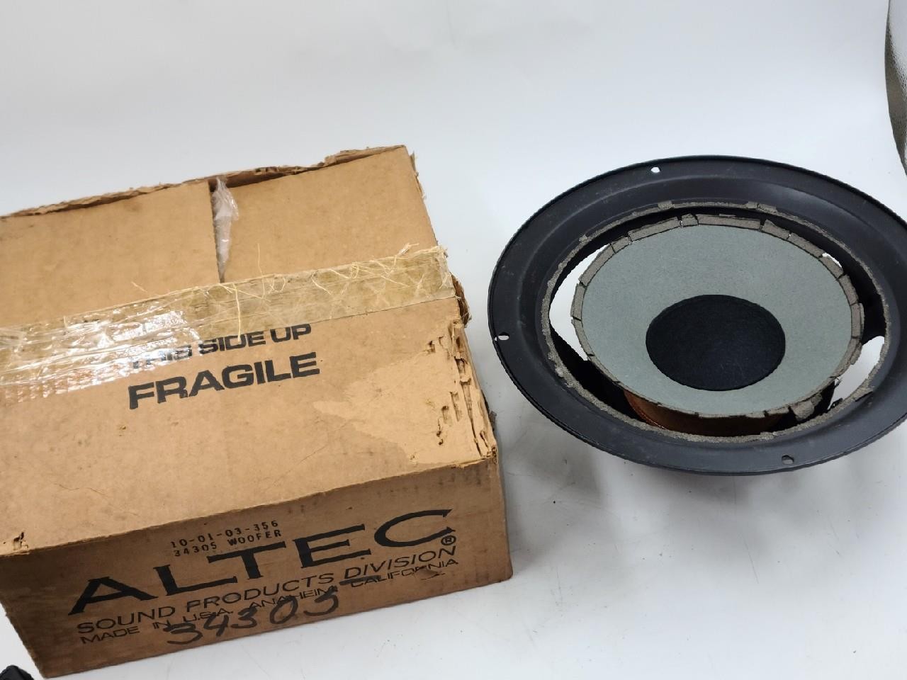 Vintage Altec 12" Speaker Woofer #34305 w/Original Box (As Is, Needs Refoam)