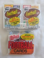 2 1987 Topps Football Cello Pack & 1 1988 Topps FB Jumbo Pack Unopened NM MT
