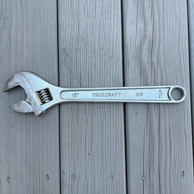 Truecraft 15 Inch Adjustable Wrench Chrome Vanadium like crescent