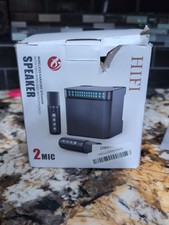 Wireless Karaoke Speaker With 2 Mics White 