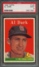 BB - 1958 - Topps - #125 - Al Dark - PSA 9 - MINT