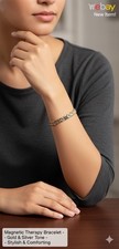 Magnetic Therapy Bracelet Gold Tone Link Arthritis Pain Relief Energy Wellness