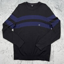 Express Mens Medium Merino Wool Sweater Black...
