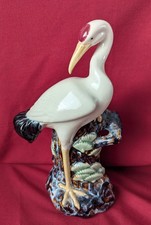 Chinese Majoica Style Crane Brush Holder Chinese Brush Stand