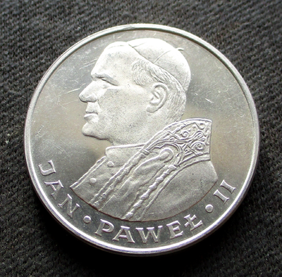 #ad COMMEMORATIVE SILVER 1000 ZLOTYCH 1982 COIN OF POLAND POPE JOHN PAUL II UNC $39.95