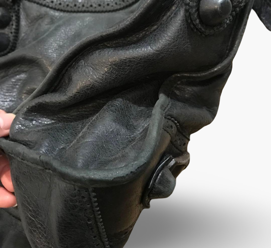 Auth Balenciaga Giant City Black Leather 2Way Shoulder Handbag 204529 Y2K thumbnail 7