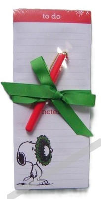Peanuts Snoopy To Do Notes Shopping List Memo Note Pad w/ Pen New (CL/882)