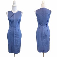 BANANA REPUBLIC Blue Casual Dress Sleeveless Asymmetrical Sewn Glam Work Office