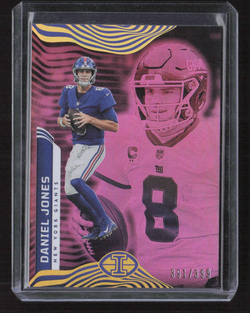 2022 Panini Illusions #73 Daniel Jones Trophy Collection Pink #/399