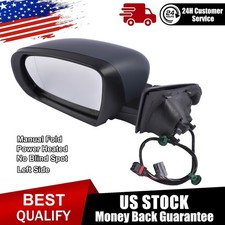 Driver Left Side Black Power Heated Mirror For 17-22 Jeep Compass Mk Ch1320498